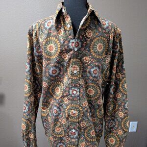 SOLD: LUCKY BRAND Vintage Floral Medallion Button-Down Shirt - LS - Size M